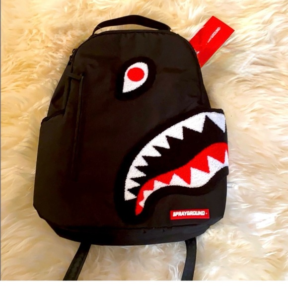 COPY - COPY - SprayGround Torpedo Shark Fuzzy Backpack - Picture 1 of 4